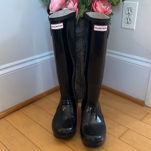 Hunter Original High Gloss Tall Waterproof Rain Boots